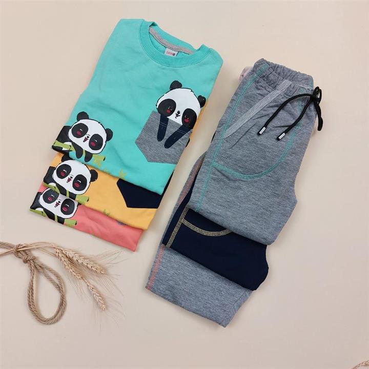 بلوز شلوار طرح پاندا  مناسب پاییز و زمستان جنس دورس نخی درجه یک